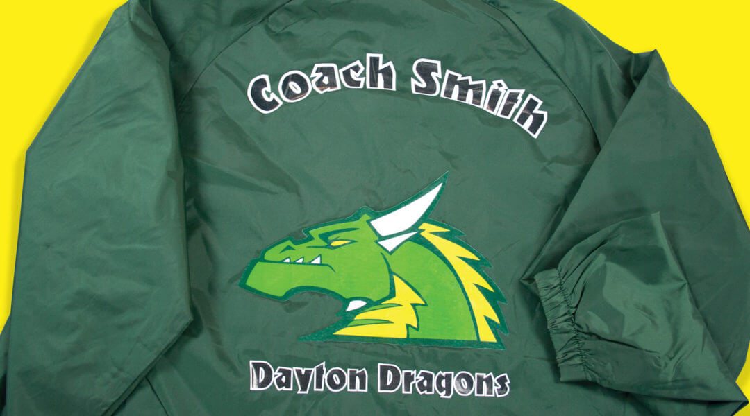 screen print on nylon jacket
