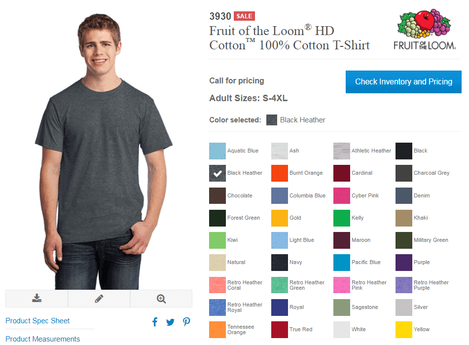 Fruit of the Loom cotton t-shirt