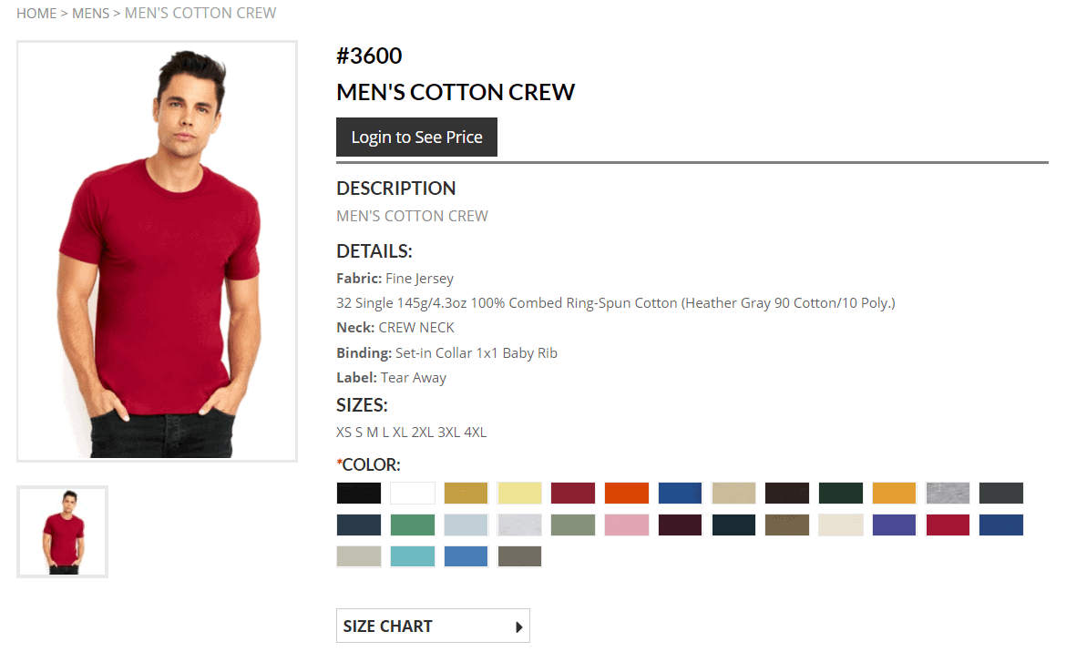 Next Level T Shirt Color Chart
