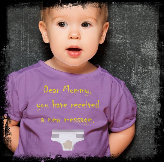 baby wearing funny t-shirt