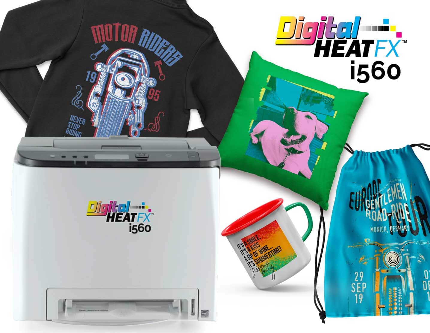 Heat press and clearance printer