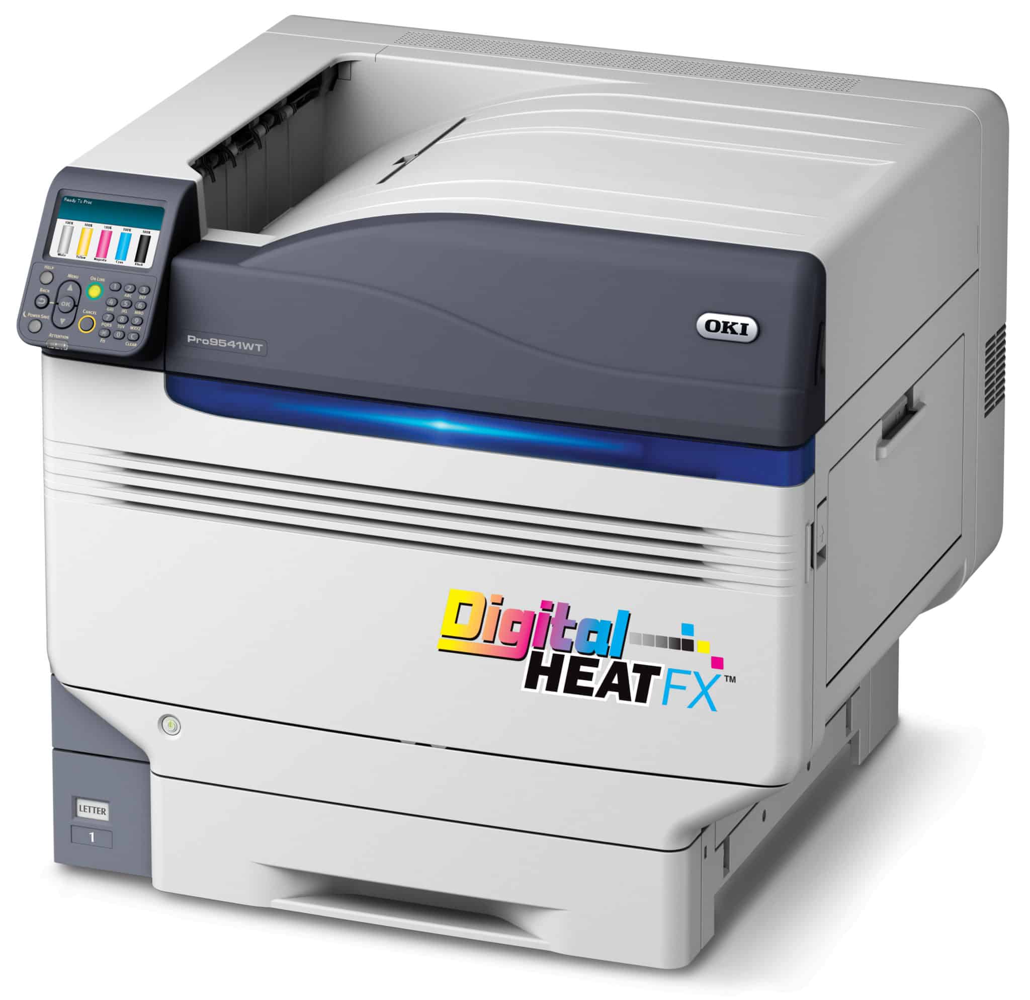 OKI Digital Heat FX9541 WT Transfer Printer w/ Stand & Heat Transfer Paper